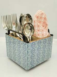 Top vente hôtel maison bois imprimé baguettes cuillère porte-couverts Design personnalisé bois porte-couverts émail imprimé - Product Image 2