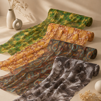 Nouveau tissu en mousseline de soie moelleux, imprimé floral personnalisé, sans MOQ, textile léger pour vêtements féminins, artisanat fait main et coussins