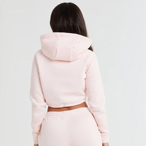 Haut court en coton personnalisé pour femmes Sweat à capuche décontracté pour femmes Sweatshirts à capuche pulls courts oversize pour femme - Product Image 2