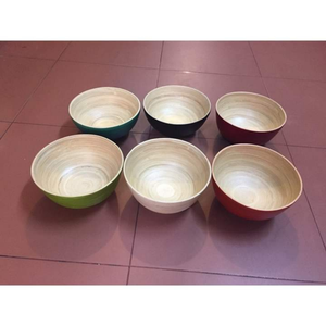 Bol en bambou naturel fournisseur en vrac vaisselle faite à la main écologique pour restaurant café approvisionnement léger durable du Vietnam - Product Image 2