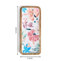 Plateau en bois Art Déco de luxe fait main, écologique, motif floral, multi-pièces, pour mariage, Ramadan, Diwali, vase de table sans plastique