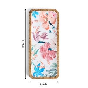 Plateau de service décoratif en bois imprimé fait à la main de qualité supérieure avec poignées pour la cuisine et le bar à la maison au prix le plus bas - Product Image 5