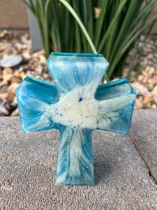 Resin Epoxy Church Cross Cutout with Smooth Edges and Vibrant colors High Quality - Product Image 2