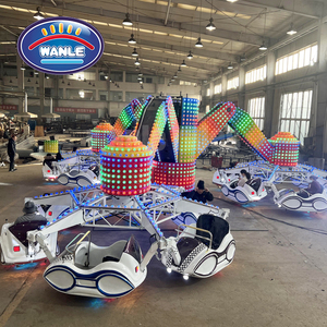 Ly Kỳ tự điều khiển thu hút Xe bay với màn hình LED và đường bay chuyển động kép cho các khu vui chơi gia đình - Product Image 5