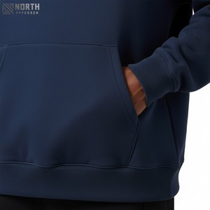 Hip Hop sudaderas con capucha hombres en blanco personalizado color 100% algodón hombres Sudadera con capucha Streetwear de gran tamaño algodón pesado sudaderas con capucha Reversible - Product Image 5