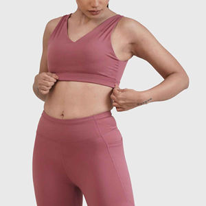 Soutien-gorge de sport pour femmes, haute qualité, sans couture, rembourré, à fort impact, pour la salle de sport, la remise en forme, le yoga, grande taille, tendance, OEM ODM, faible MOQ, 2024 - Product Image 2