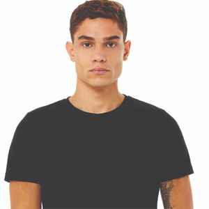 เสื้อยืดแขนสั้นคอกลมคุณภาพสูงสำหรับผู้ชายดีไซน์คอกลมทรงเข้ารูปแฟชั่นผ้าคอตตอน100% ปักและพิมพ์ลายได้ตามต้องการ - Product Image 3