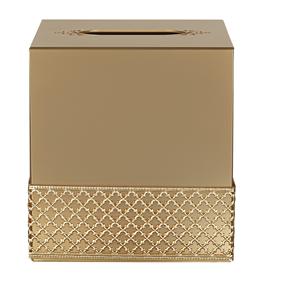 Offre spéciale Boîte à mouchoirs de forme rectangulaire en métal plaqué or Boîte à mouchoirs de table d'hôtel de luxe Boîte à mouchoirs multifonctionnelle - Product Image 3