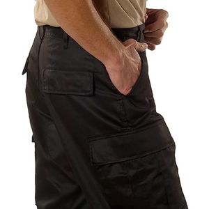 Pantalon Cargo tricoté de couleur unie pour hommes en matériau personnalisé pour un service décontracté/OEM Pantalon Cargo pour hommes à taille élastique et multi-poches - Product Image 5
