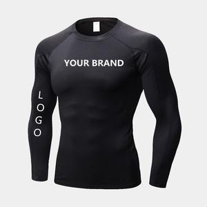 Rash Guard personalizado para hombres secado rápido manga larga gimnasio Fitness ropa compresión transpirabilidad adultos MMA deportes tu propio - Product Image 6