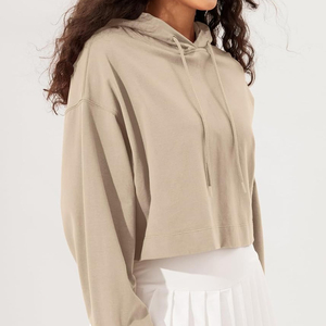 Women's Premium Quality Crop <b>Top</b> Hoodie Quick Dry New Design <b>Winter</b> Breathable Sweatshirt Best Price Hot Selling Cheap Price - Product Image 3