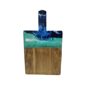 Planche de service en bois élégante sur le thème des anges Style de peinture d'art artificiel avec des éléments d'artisanat en résine Accessoire de salle à manger - Product Image 3