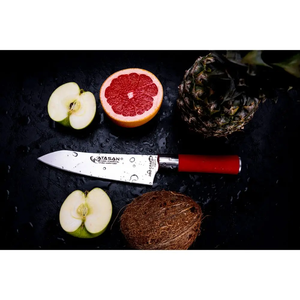 Red <b>Craft</b> Professional Curved Santoku Chef <b>Knife</b> Kitchen <b>Knives</b> Stainless Steel New Series High Quality 2024 Made in Turkey - Product Image 1