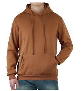 Men's Solid Pattern Hoodie Sweatshirt Winter French Terry <b>Fabric</b> 100% Polyester Anti-Wrinkle Screen Printed Size XL - Product Image 3