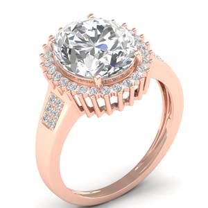 Anillo de Compromiso Solitario de Plata de Ley 925 con Moissanita de Corte Ovalado de 5.37 Quilates, Certificado REYES GRA, para Mujer, Joyería Fina - Product Image 2