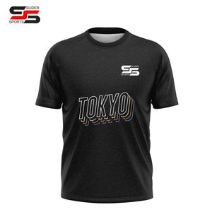 Camiseta de poliéster de algodón liso, camiseta Unisex con estampado personalizado de logotipo en blanco, camiseta de gran tamaño para hombre - Product Image 6