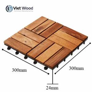 Baldosas de Madera de Acacia de Vietnam Antideslizantes, Encajables, Impermeables, para Exteriores, Acabado Mate, Aceitadas, Más de 5 Años - Product Image 6