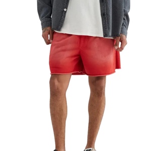 Shorts Homme Streetwear Déchirés de Haute Qualité, Style Pullover, Effet Délavé au Soleil et Lavage Acide Vintage, 2026 - Product Image 1