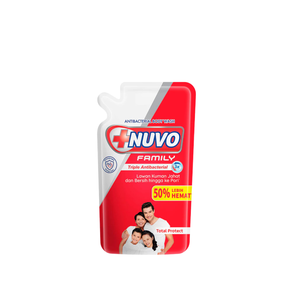 Savon liquide pour le bain Nuvo Family Red Total Protect, sachet de recharge 800 ml (lot de 5) |   Gel douche fabriqué en Indonésie - Product Image 1
