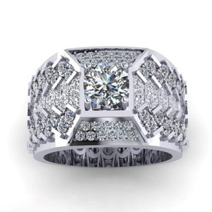 Certificat IGI 925 argent Sterling plaqué or bagues fines Hip Hop bijoux étincelle glacé Moissanite bague pour hommes - Product Image 6