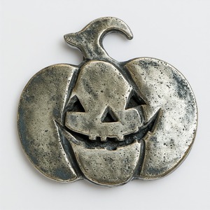 Escultura de calabaza decorativa de aluminio, esmalte de pátina Con grabado artesanal, diseñado como pieza central para la temporada de Halloween - Product Image 5