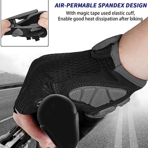 Gants de cyclisme de course unisexe Gants de moto respirants à demi-doigt avec antichoc sportif pour hommes pour l'équitation à vélo de montagne - Product Image 6