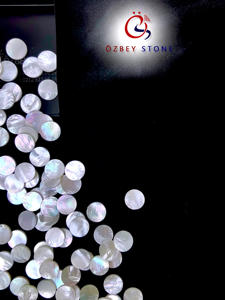 Vente en gros 10mm 12mm 14mm forme ronde plat pierre nacre pour la fabrication de bijoux - Product Image 2
