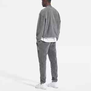 Nouveauté acide lavé en détresse hommes survêtement ensemble 100% Top qualité respirant tissu haute rue porter en plein air hommes survêtement - Product Image 2
