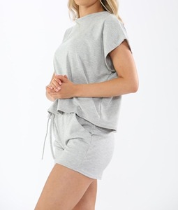 Ropa de calle de moda de alta calidad, nuevo diseño, conjunto de pantalones cortos de verano para mujer, conjunto de pantalones cortos de algodón diseñado para mujer - Product Image 1
