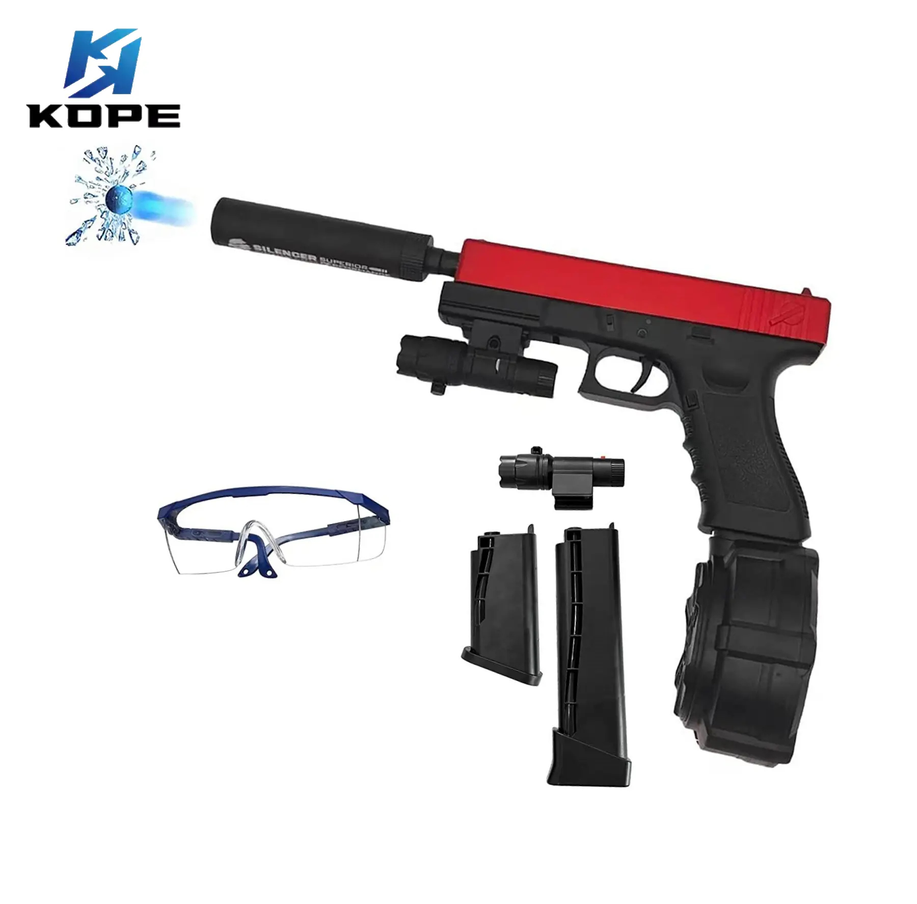 ปืนยิงลูกบอลเจลไฟฟ้า Jm-x2,ปืนฉีดน้ำลูกบอลน้ำสไตล์เดียวกันปืนของเล่นอัตโนมัติสำหรับเกมยิงปืน