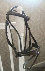 Fancy Stitched Grackle Plus Reins, Bit HORSE BRIDLE DELUXE ANATOMIC CUERO ELEVADO - Product Image 3