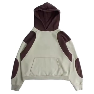 Sweat à capuche 100 % coton à épaules tombantes, molleton épais en French Terry 3D, coupe courte, séchage rapide, respirant, hiver - Product Image 5