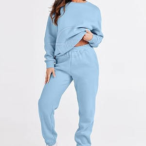 Survêtements respirants personnalisables de haute qualité pour femmes ensemble d'hiver à motif solide vente entièrement en ligne - Product Image 3