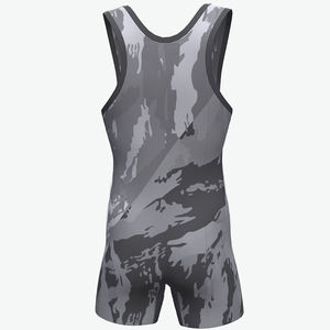 Men's Breathable Breathable Sleeveless Sportswear Custom Printed Wrestling <b>Singlet</b> Stretch Fit for Gym Training Competitions - Product Image 4