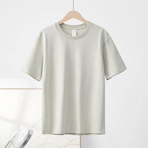 Camiseta en blanco de ajuste holgado con cuello simulado y botones con logotipo personalizado, camisetas Unisex de Spandex/poliéster recortadas de gran tamaño de 240gsm - Product Image 6