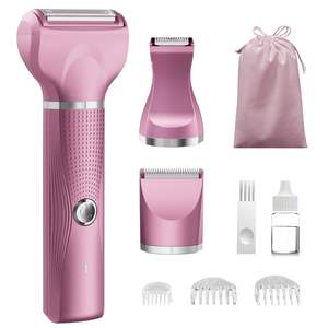 Kit de Afeitadora Eléctrica 3 en 1 Recargable por USB-C, Afeitadora Íntima Húmeda y Seca para Mujer, Línea del Bikini, Axilas, Piernas, Triple Cuchilla - Product Image 1