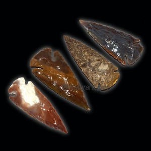 Abalorios de punta de flecha de piedra de ágata a granel Fancy Jasper "3 pulgadas" puntas de flecha pulidas - Product Image 5