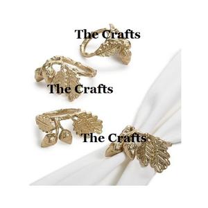 Set Of Four Aluminium Gold Color Napkin <b>Ring</b> Customized Size And Shape Tissue <b>Ring</b> Holder At Affordable Price - Product Image 1