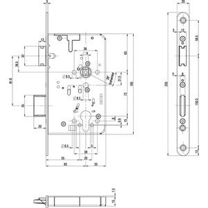 Cerradura para Muebles Panic Function B Refinada, 24/65/72/9mm DIN Izquierda/Derecha, Acero Inoxidable BKS - Product Image 3