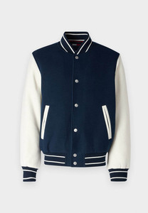 Veste universitaire en laine de haute qualité pour hommes Type de fermeture poches boutonnées Veste Bomber chaude Letterman College Baseball pour hommes - Product Image 4