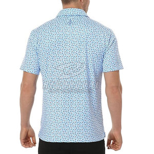 เสื้อโปโลผ้าฝ้ายทำจากผ้าฝ้ายสวมใส่สบายแขนสั้นเสื้อโปโลผู้ชายทรงสลิมฟิตกีฬากอล์ฟลำลอง - Product Image 5