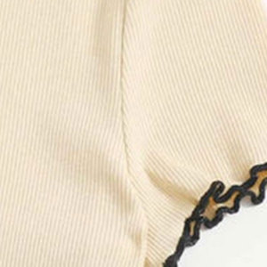 Camiseta recortada Vintage teñida lavada de algodón con logotipo personalizado de alta calidad, camisetas de manga corta para mujer - Product Image 4