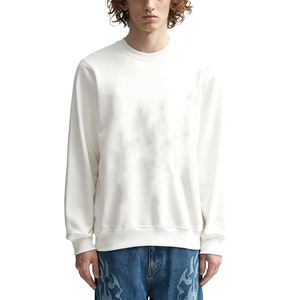 Vente en gros Pull à capuche en coton 100% pour hommes, col rond, vêtements de rue, tricot d'hiver uni, brodé - Product Image 3