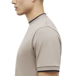 Ropa Casual Vintage, Camiseta de Algodón 100% Jersey de Alta Calidad, Cuello Redondo, Mangas y Cuello con Ribetes, Secado Rápido, Ropa para Hombre en Oferta - Product Image 5