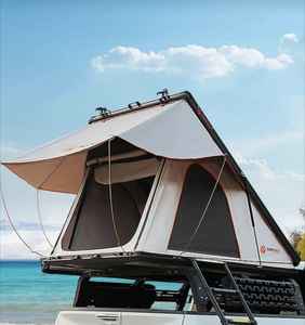 Carpa de techo para acampar al aire libre SUV 1-2 3-4 personas 4x4 Overland Hard Shell doble capa aluminio algodón carpas plegables en la azotea - Product Image 1