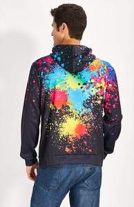 Suéter personalizado de algodón con capucha para hombre, sudadera gruesa con capucha para primavera y otoño, Sudadera de felpa francesa con sublimación personalizada Unisex - Product Image 3