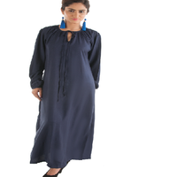 Abaya élégante et écologique pour femmes, belle, simple et modeste, à manches ragline, vêtements traditionnels musulmans, à nouer avec cordon de serrage, pour femmes