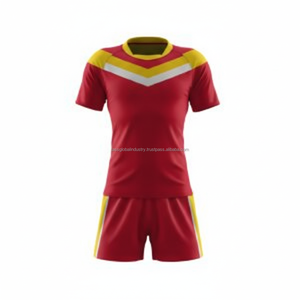 Conjunto de Uniforme de Rugby Ligero Bordado Profesional con Mangas Cortas, Precio de Fábrica Personalizado OEM - Product Image 6
