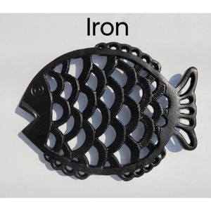 Salvamanteles de diseño de hoja de hierro fundido decorativo de estilo moderno, Protector de mesa de cocina de Metal Vintage, soporte para utensilios de cocina para ollas calientes, sartenes - Product Image 2