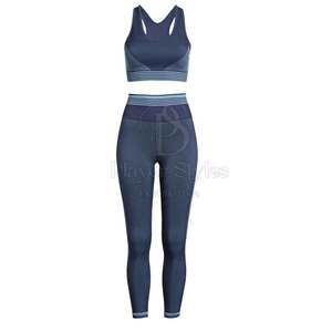 Conjunto de yoga deportivo para mujer de la mejor calidad, mallas transpirables de color sólido para gimnasio, mallas de talla grande con nuevo diseño hecho en Pakistán - Product Image 1